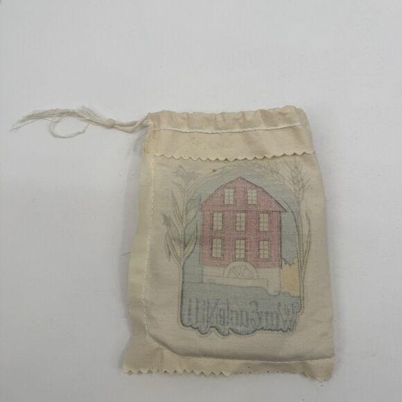 Handmade War Eagle Mill Small Drawstring Bag 7”x5” Graphic Print - Picture 5 of 7